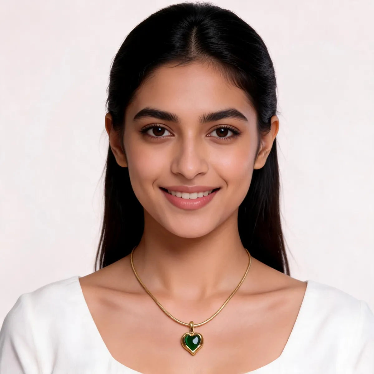 Green Gold Alloy Chain Necklace Butterfly Pendant