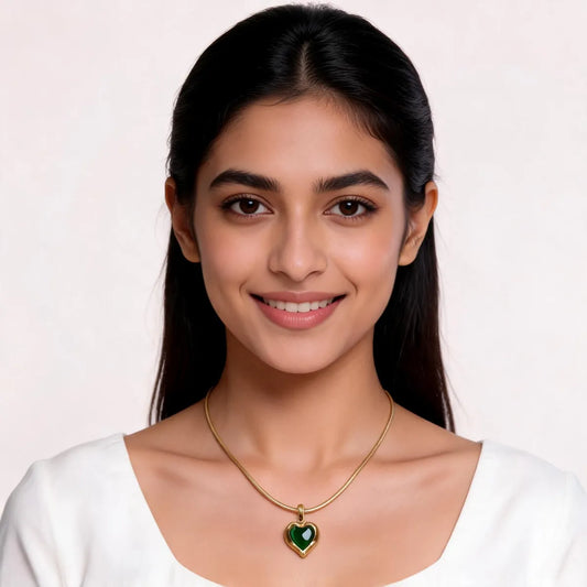 Green Gold Alloy Chain Necklace Butterfly Pendant