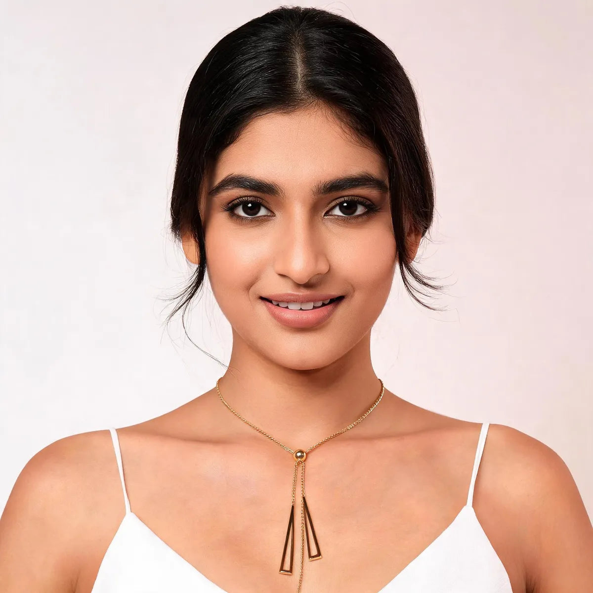 Gold Alloy Chain Necklace Butterfly Pendant For Women